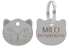 Cat Tag Personalised Engraved 22mm Pet Collar ID Tags Kitten Quality Engraving