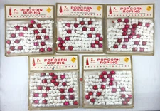 Plastic Popcorn Bulbs Christmas Tree Garland Kitsch NOS 35 Ft Pink Vintage 