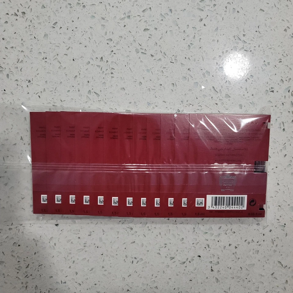 Cartier Pasha Edition Noire Hombres EDT Spray 1.5ml 0.05 OZ Lote de 12, Nuevo Foto 2 de 2