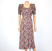 VTG 80'S Floral Midi Shirtdress Reformation Style Dress By Choice California
