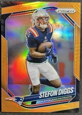 2025 Panini Prizm Stefon Diggs #182 Orange Prizm /249 Patriots
