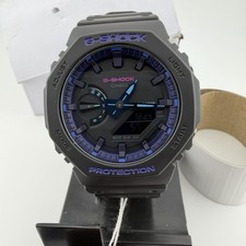 Casio G-Shock GA2100VB-1A Casioak Blue Violet Ana-Digital Black Men  s Watch New