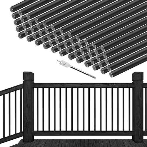 Andorm 60 Pack Black Metal Balusters For Deck 26 Inch Metal Deck ...