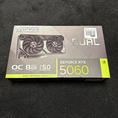 ASUS Dual NVIDIA GeForce RTX 5060 8GB GDDR7 OC Edition Dual-Fan Graphics Card