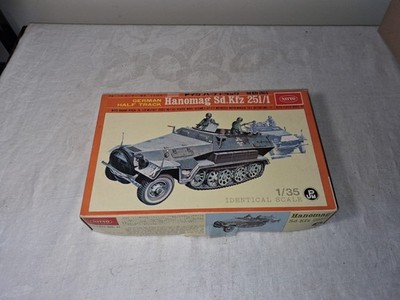 Vintage NITTO Motorized Hanomag Sd.Kfz. 251/1 German half Track 1/35 scale