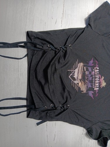 Love Streak Crop Top Size Large L San Francisco California Embellished Fringe - Afbeelding 5 van 10