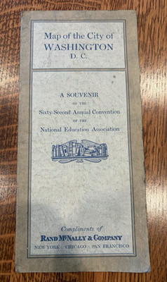 Vintage Washington DC Travel Souvenir Map 1924 (for NEA Convention)