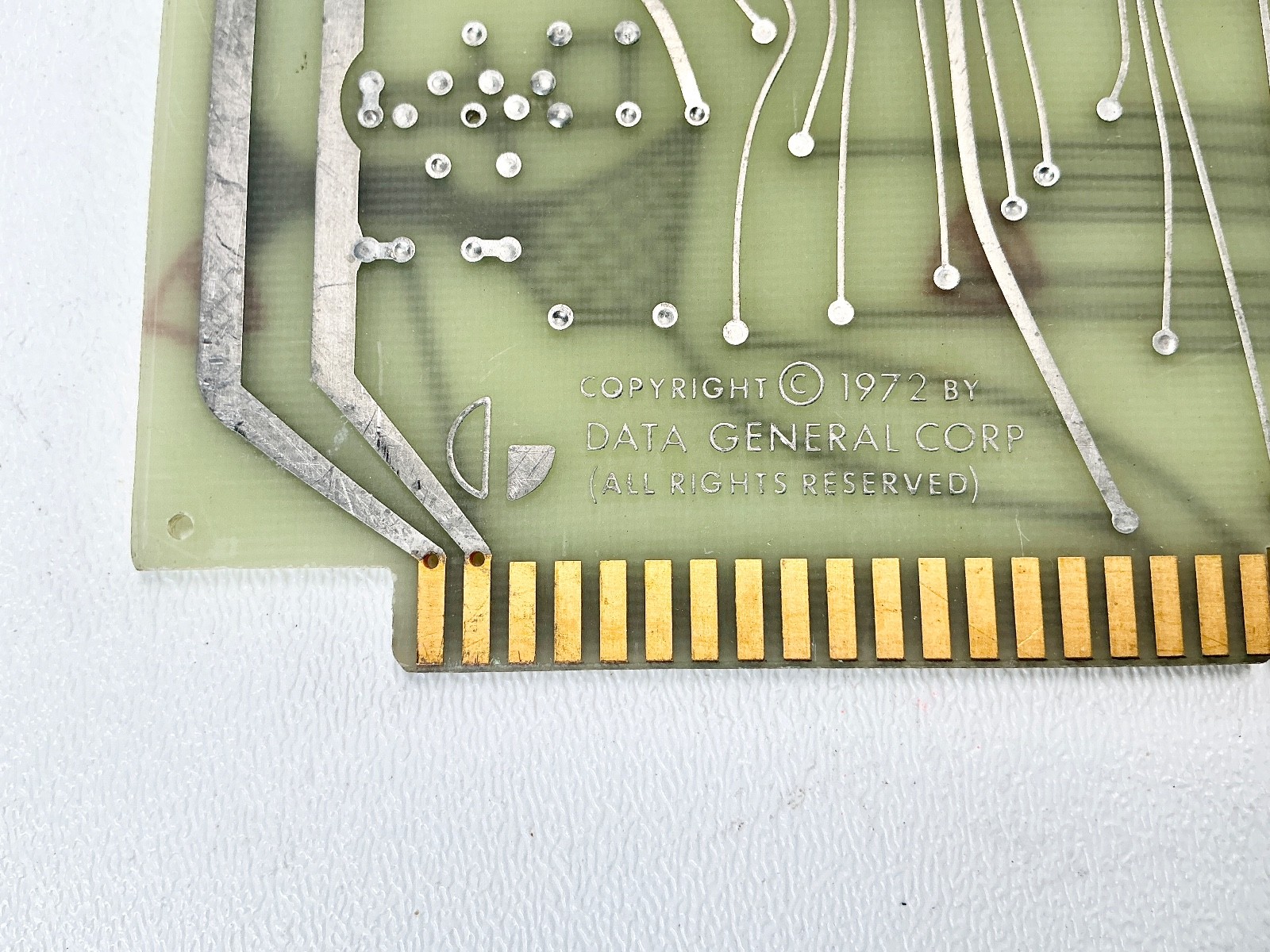 Data General Nova Modem Controller PCB 107-000204 Vintage 1974 Gold Intel ICs