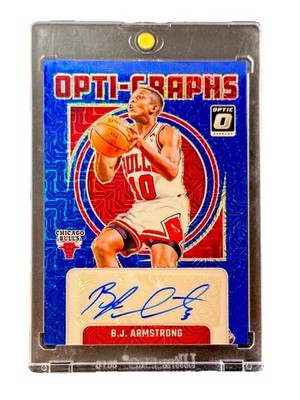 BJ Armstrong 2024-25 Panini Optic Opti-Graphs Auto #OG-BJA Blue Choice Prizm /24