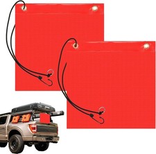 Transportfahne rot 30 x 30 cm, 2 Seiten, verl&auml;ngerte Ausf&uuml;hrung &ndash; Signalflagge