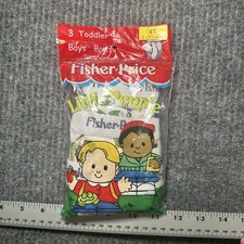 New 3pk Vintage 2000 Mattel Fisher Price Little People Boys Briefs 4t Underwear