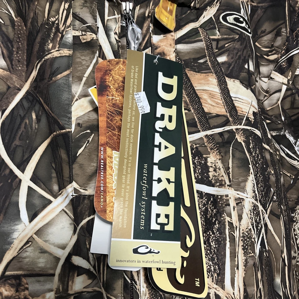 NWT Drake MST Fleece Lined Full Zip Max4 Coat - 2XL - RealTree Camo Duck Hunting - Image 2 of 4