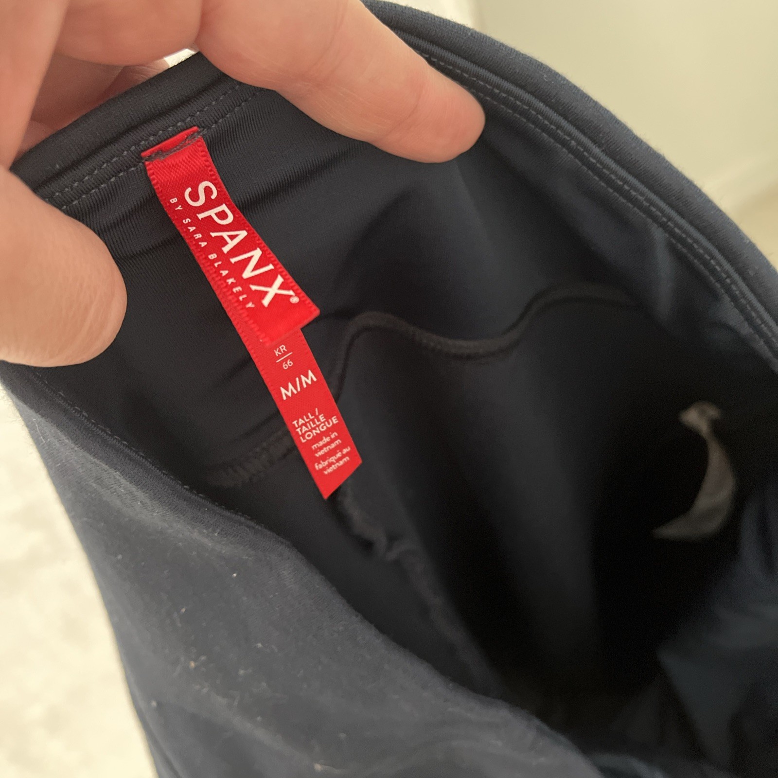 Spanx Womans Pants Blue Solid Medium Rayon Nylon … - image 2