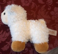 Dan Dee Lamb Sheep Plush Stuffed Animal 7" Toy Hard Eyes Cream Brown