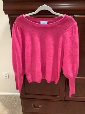 CeCe womens sweater. pink color. size small. puffy sleeves