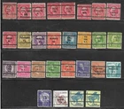 US United States Packet Lot of 28 Precancel Stamps USA Collection Pre Canceled