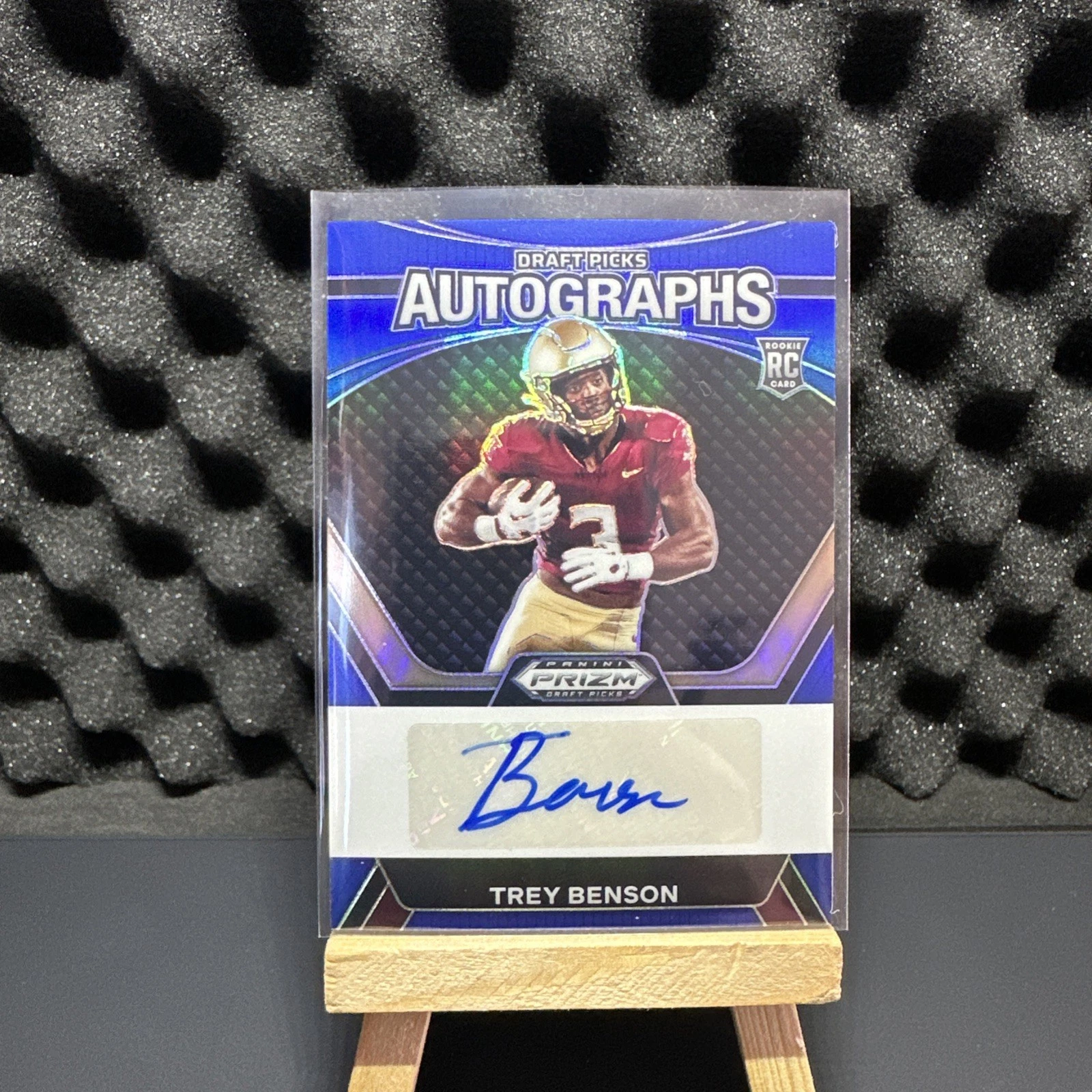 2024 Panini Prizm Draft Picks Blue /149 Trey Benson #DPA-TBN Rookie Auto RC