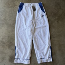 NWT NEW Vintage Nike Track Pants Mens XXL White Blue Side Zip Baggy Y2K 175257