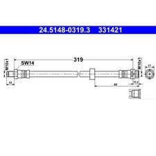 Bremsschlauch ATE 24.5148-0319.3 für Ford Transit Connect