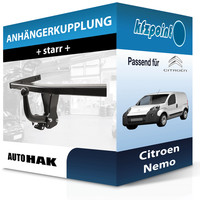 für Citroen Nemo 02.2008-Jetzt Auto HAK AnhäNgerkupplung Starr Neu