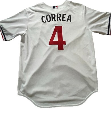 Minnesota Twins Carlos Correa #4 White BaseballMLB Nike  Jersey Men s Size Large
