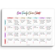 Family Chore Chart Notepad - Family planner, Calendar, Household Command Cent...