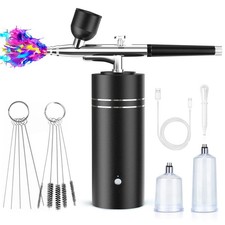Airbrush Kit with Compressor 30PSI Portable Airbrush Rechargeable Handheld Co...
