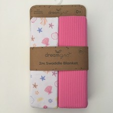 NEW Baby Blankets Pink and Starfish and Seashell Multi-use Baby Gift  DreamGro