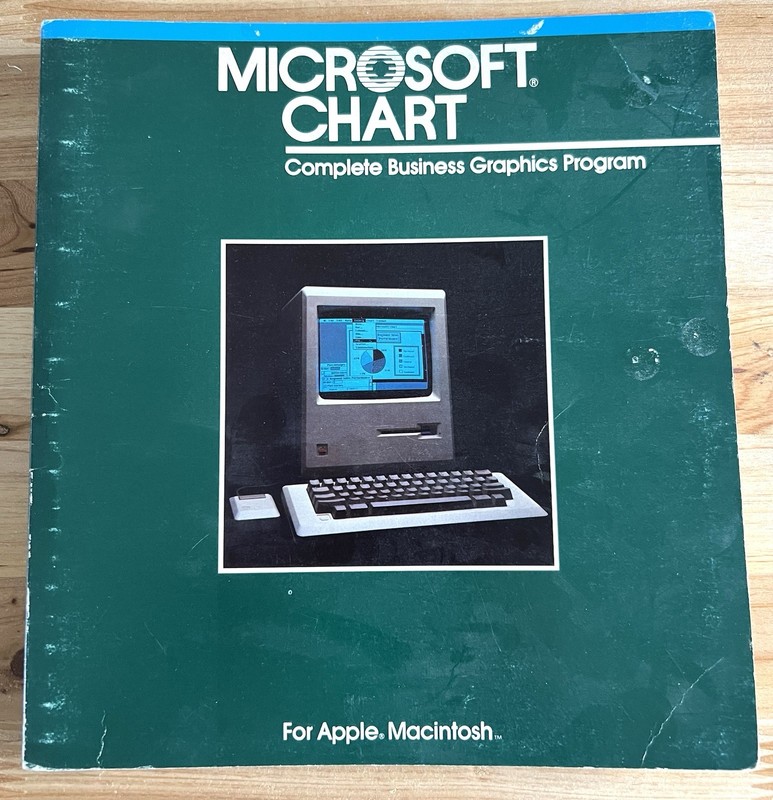 1984 Microsoft CHART Business Graphics Program MANUAL Only, RARE Macintosh 128K