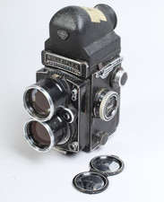 TELE ROLLEIFLEX W 135MM F/4 SONNAR W PRISM CAP FILM TESTED READ DESCRIPTION