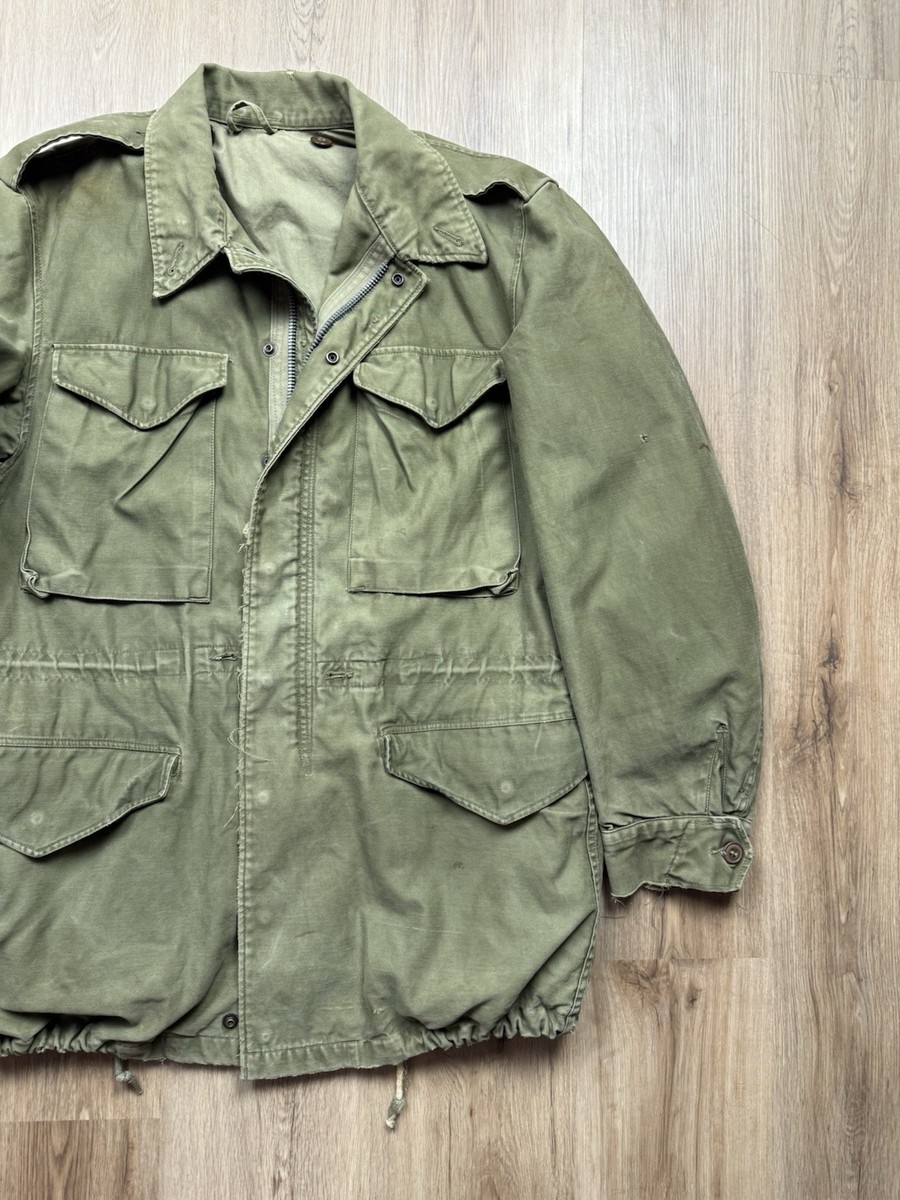 50s Vintage Korean War M51 Field Jacket Men's Small Issued 1951