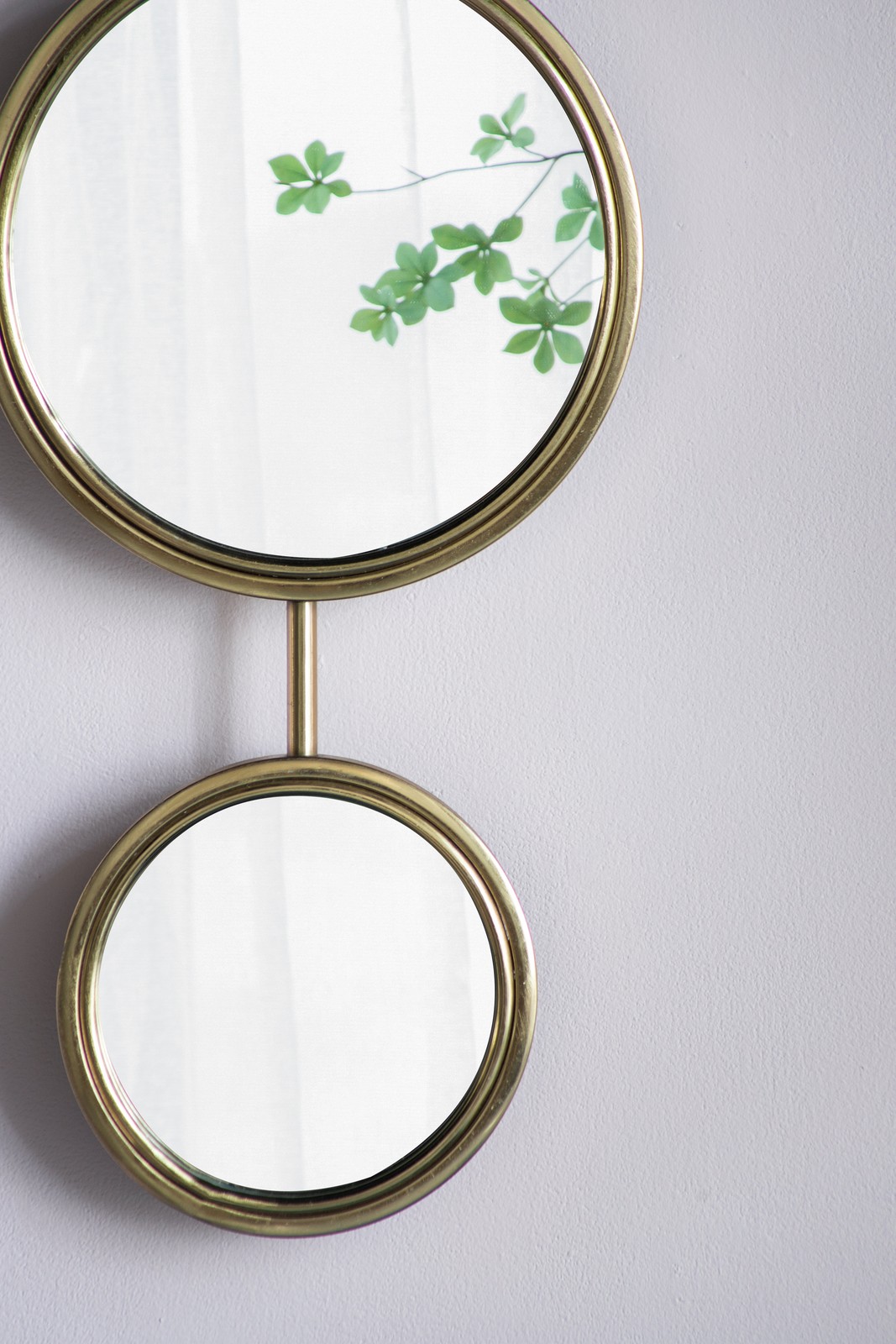 2 Circle Mirrors for Wall Decor, Unique Contemporary Wall Mirror