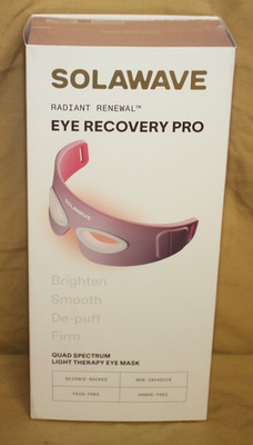 NEW Solawave Radiant Renewal Eye Recovery Pro Quad Spectrum Light Therapy Mask