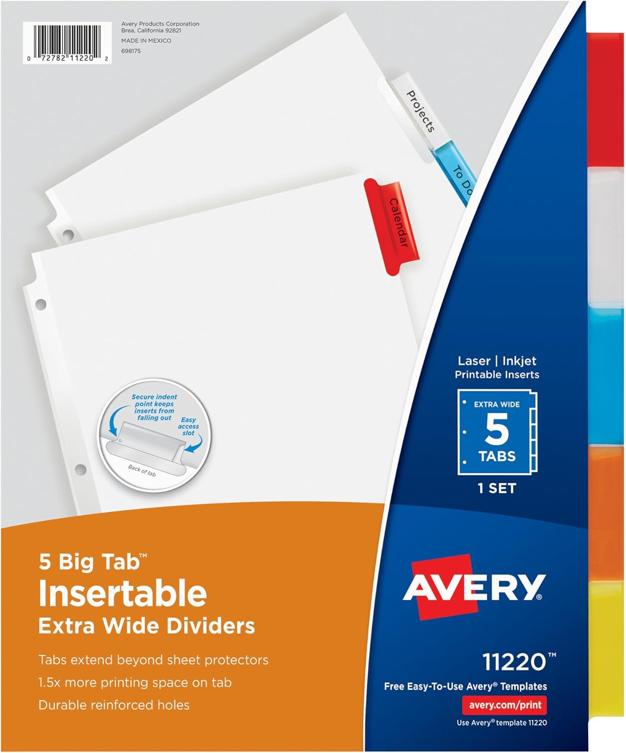 Avery Insertable Tab Index Dividers (AVE11220)
