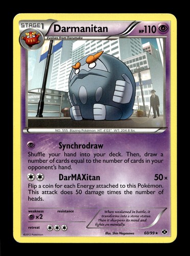 Darmanitan Next Destinies #60 (2012) Rare LP Pokemon
