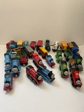 Vintage Thomas  Friends Wooden Railway Train Lot Sodor Engines Cars 30 