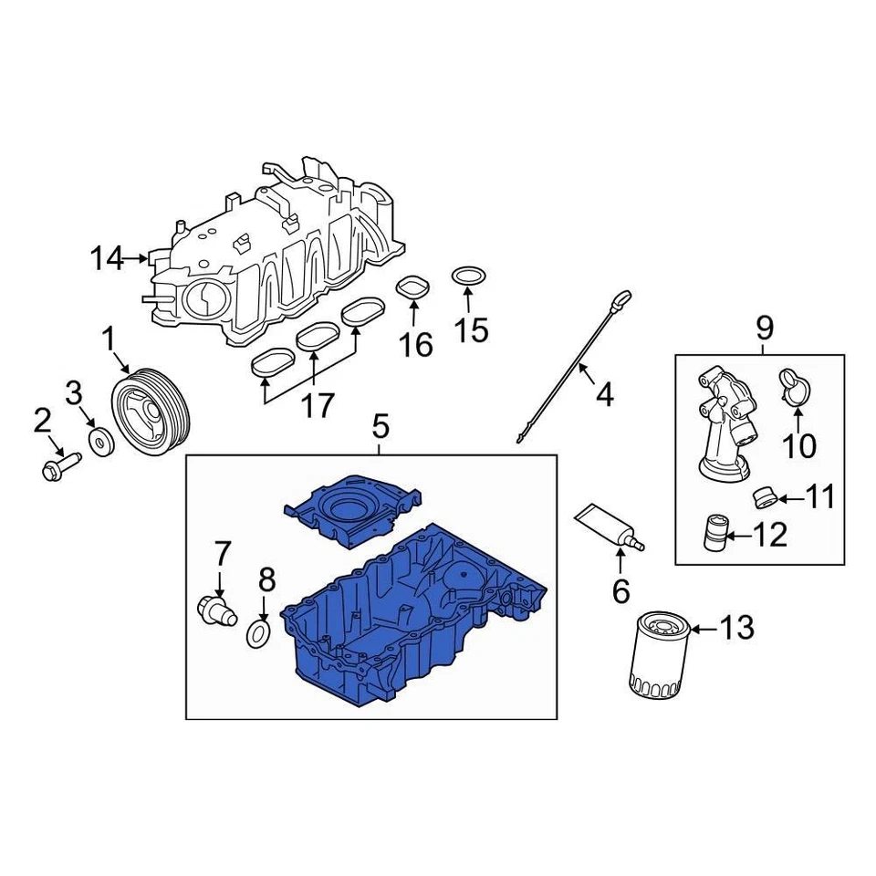 For Ford Police Interceptor Utility 2014-2019 Ford BG1Z6675E Engine Oil Pan Foto 2 de 4