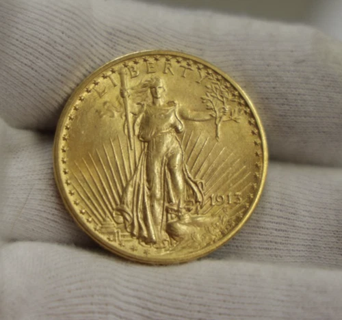 1913 US $20 Saint Gaudens Double Eagle Nice AU