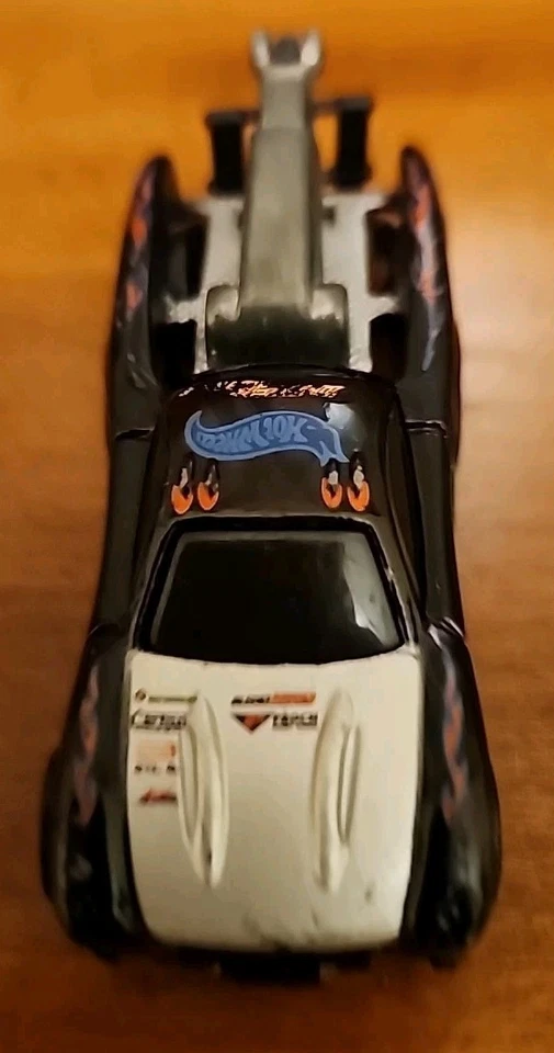 Camión de remolque Hot Wheels Tow Jam de colección negro interactivo azul ruedas 1997 raro Foto 3 de 4