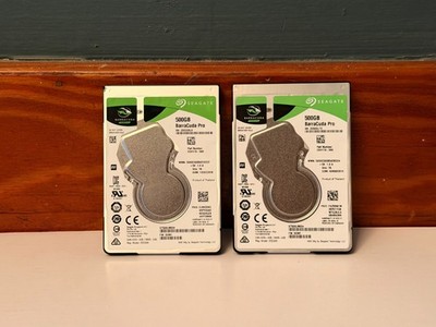 Lot of (2) Seagate Barracuda Pro ST500LM034 500GB 2.5'' SATA III Laptop HDD