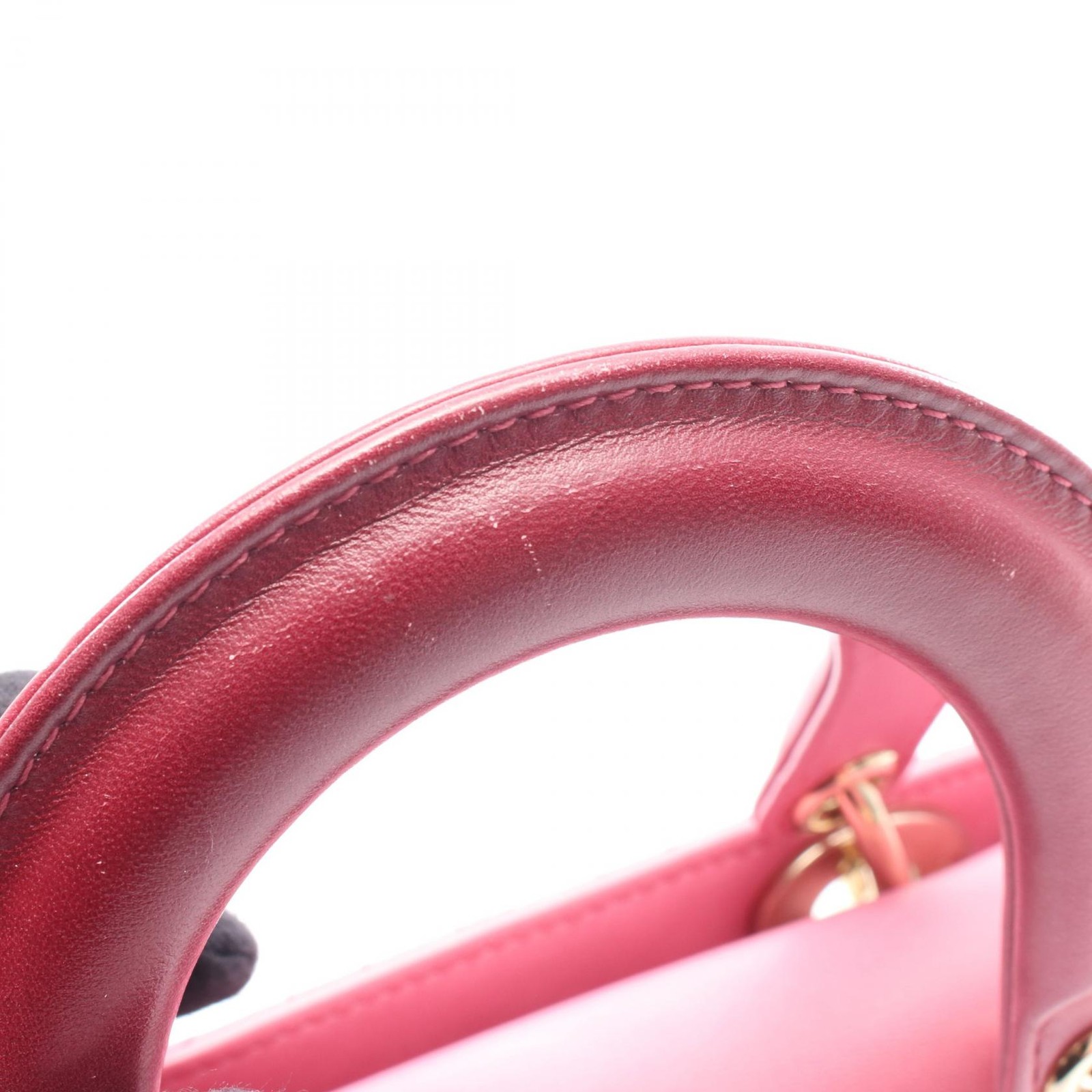 Christian Dior LADY DIOR MY ABCDIOR Lady Cannage Shoulder Handbag leather Pink thumbnail 6