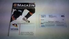 Eintrittskarte und Programmheft Länderspiel Deutschland - Lettland am 10. Februa