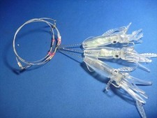 288 - Cutlassfish Sabiki Rig, Set s 10 Squid Baits, 1 Wire Rig (3 hooks), and