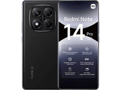 Xiaomi Redmi Note 14 Pro 5G 256 GB Midnight black Dual SIM Smartphone Handy