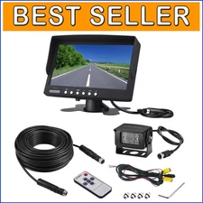 Heavy-Duty Waterproof Truck Backup Camera Kit with 7" LCD Monitor & Night Vision