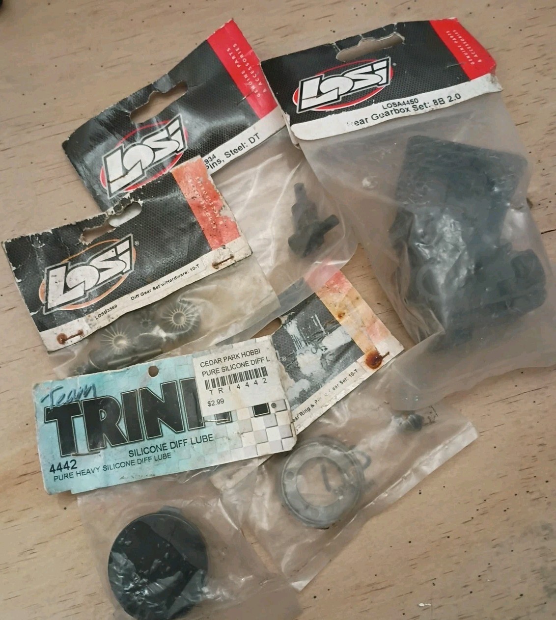 Team Losi Rear Ring & Pinion Diff Gear Set Outdrives Gearbox & Trinity Lube
