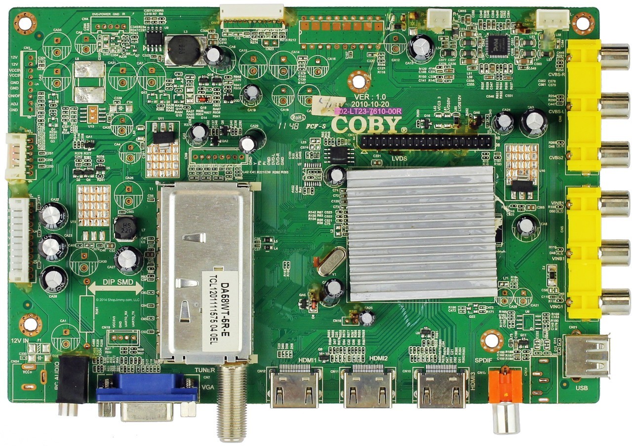 32" COBY LED TV LEDTV3226 Main Board 002-LT23-7610-00R V.5