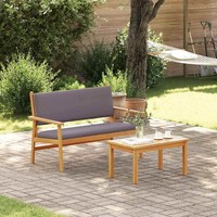 Gartenbank Mit Kissen Aus Massivem Akazienholz