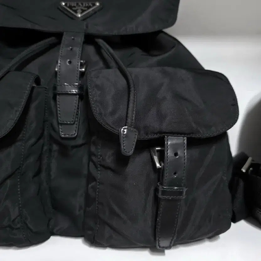 Prada Nylon Double Pocket Medium Backpack with Gu… - image 5