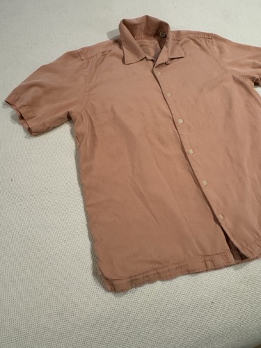 Tommy Bahama 100% Silk Peach Coral Button Up Shirt Men’s Size Medium - Picture 2 of 12